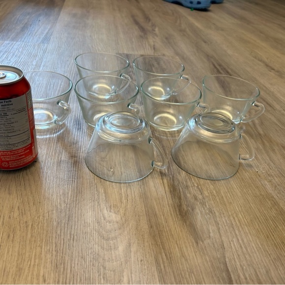 Vintage 1970’s retro glass coffee tea mugs cups. Made in Spain. 8 count. - Picture 2 of 4